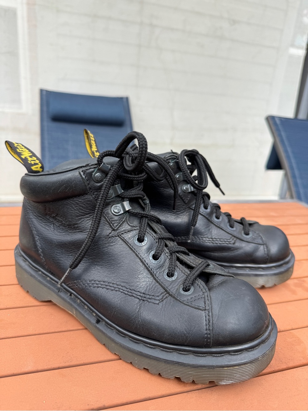 Dr. Marten 8287 Black Leather Lace-Up Ankle work Boots